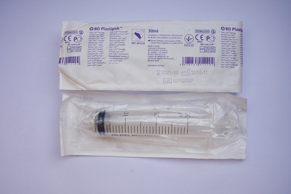 BD 30ml luer lok syringe