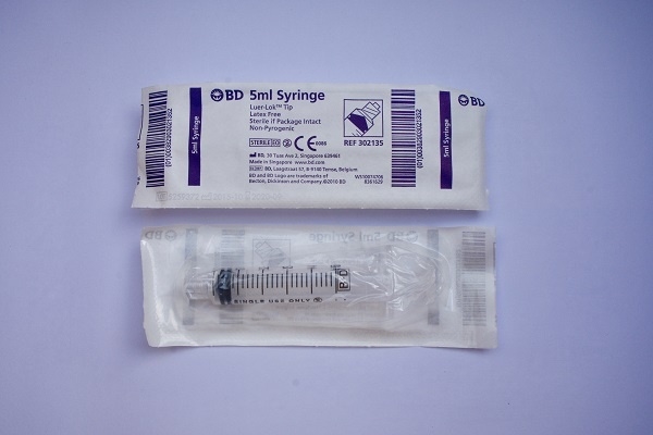 BD 5ml luer lok syringe