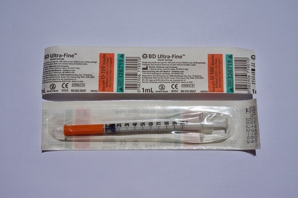 BD 1ml syringe - permanent 30 gauge needle