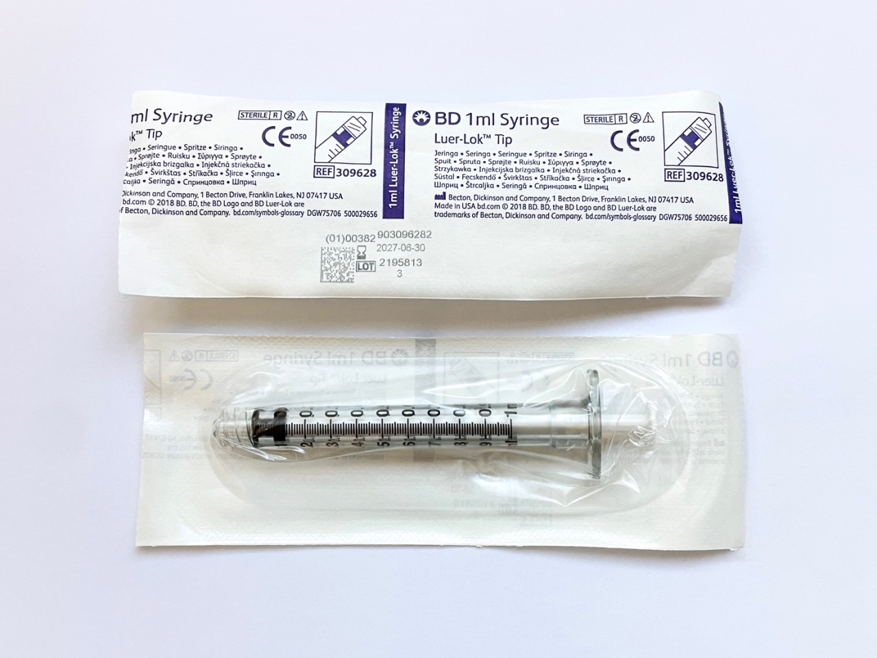 BD 1ml luer lok syringe