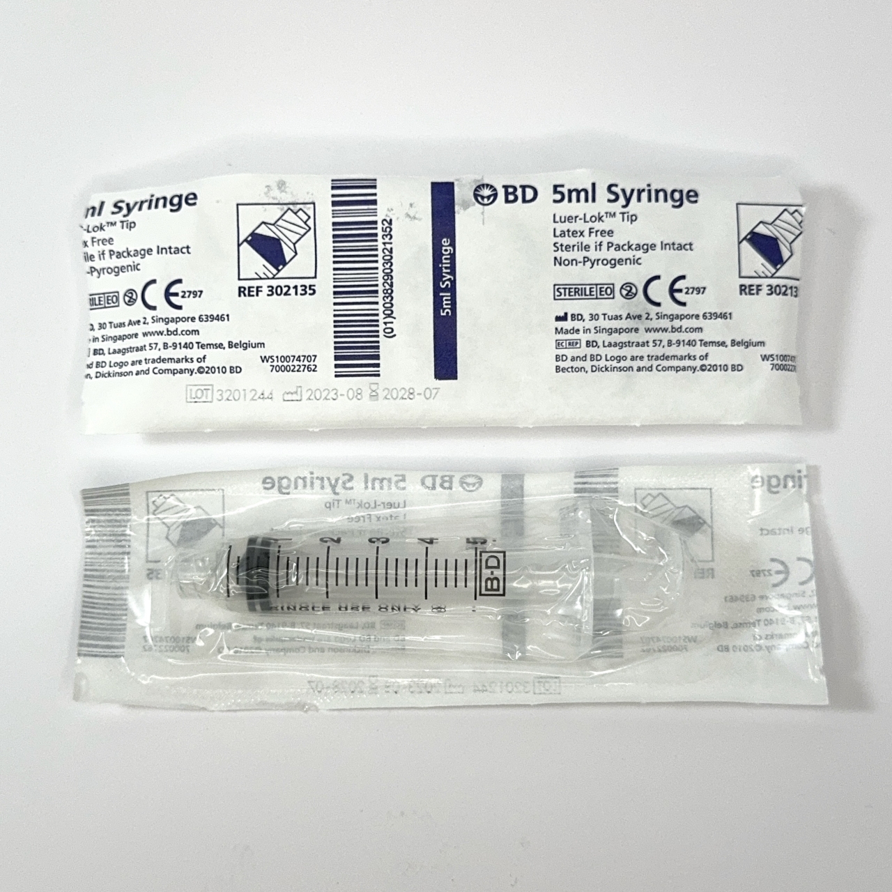 BD 5ml luer lok syringe